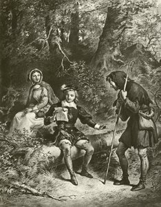 Som du vill ha det. Akt IV-Scen III (djuptryck) av Felix Octavius Carr Darley