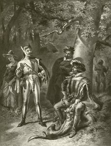 Som du gillar det. Akt V-Scen IV (gravyr) av Felix Octavius Carr Darley