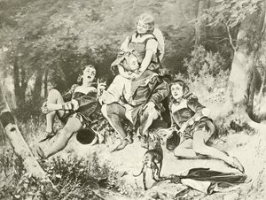 Som du gillar det. Akt V, Scen III (gravyr) av Felix Octavius Carr Darley