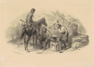 Smeden i guldfälten av Felix Octavius Carr Darley