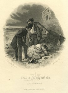 David Copperfield: Saved From Destruction, graverad av H.B. Hall och söner, 1867 av Felix Octavius Carr Darley