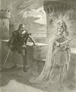 Liten by. Akt I, Scen V (gravyr) av Felix Octavius Carr Darley