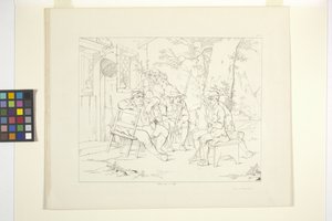 Illustrationer av Rip Van Winkle, skylt 3 (litografi) av Felix Octavius Carr Darley