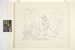Illustrationer av Rip Van Winkle, tavla 5 (litografi) av Felix Octavius Carr Darley