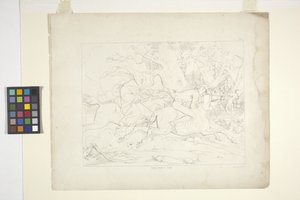 Illustrationer av legenden om Sleepy Hollow, tavla 6 (litografi) av Felix Octavius Carr Darley