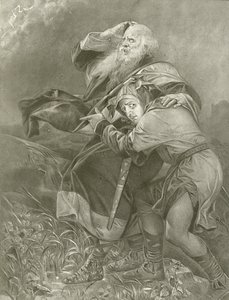 Kung Lear. Akt III, scen II (gravyr) av Felix Octavius Carr Darley