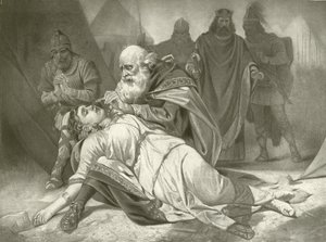 Kung Lear. Akt V, scen III (gravyr) av Felix Octavius Carr Darley