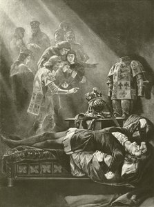 Kung Richard III. Akt V, Scen III (gravyr) av Felix Octavius Carr Darley