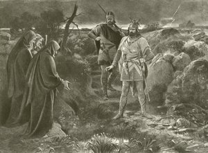 Macbeth. Akt I, Scen III (gravyr) av Felix Octavius Carr Darley