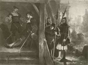 Mycket väsen för ingenting. Akt III-Scen III (gravyr) av Felix Octavius Carr Darley
