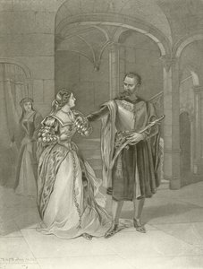 Othello. Akt IV, Scen II (gravyr) av Felix Octavius Carr Darley
