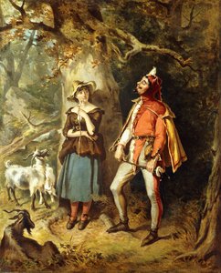 Touchstone och Audrey, 1886 av Felix Octavius Carr Darley