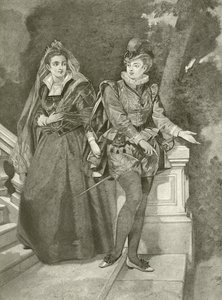 Tolfte natten. Akt III, Scen IV (gravyr) av Felix Octavius Carr Darley