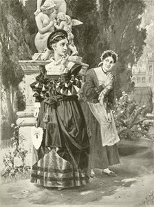 Två herrar från Verona. Akt I, scen II (gravyr) av Felix Octavius Carr Darley