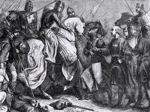 Henrik III (1207-72) vid slaget vid Lewes, 14 maj 1264 av Felix Philippoteaux