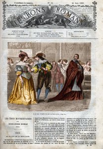 Romersk följetong: "De tre musketörerna" av Alexandre Dumas (1802-1870) Illustration av kapitel XXII i "De goda romanerna" av Felix Philippoteaux