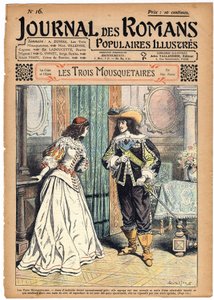 Romersk följetong: "De tre musketörerna" av Alexandre Dumas (1802-1870). Kung Ludvig XIII (1601-1643) meddelar för drottning Anne av Österrike (1601-1666) att hon kommer att behöva bära diamantnubbarna för balen som anordnas i stadshuset. I "" Le Journal d av Felix Philippoteaux