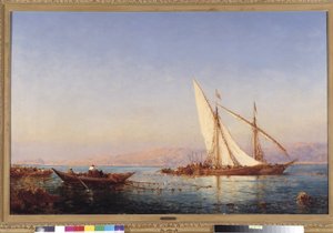 Fiske i Marseille Målning av Felix Ziem (1821-1911) 1911 Obligatoriskt omnämnande: Samlingsstiftelsen angående de Provence, Marseille av Félix Ziem