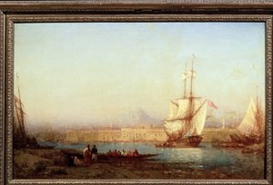 Bosporen (Bosporen). Målning av Felix Francois Ziem (1821-1911). Olja på duk, 65 x 105 cm. Fransk 1800-talskonst. Pushkin Museum of Fine Arts, Moskva.