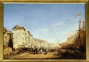 Den gamla hamnen i Marseille. Målning av Felix Ziem (1821-1911). Olja på duk. Nämnas måste: Reims, Musee Des Beaux Arts