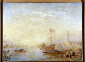 Utsikt över Venedig och Bucentaur (Bucentoro) av Félix Ziem