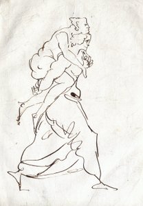 Aeneas and Anchises av Ferdinand Victor Eugene Delacroix