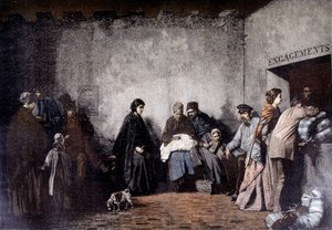 The Mount of Piety - från målningen av Heilbuth - i "" Le Petite Journal"" december 1895 av Ferdinand (after) Heilbuth