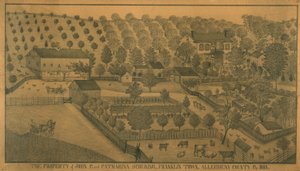 John P. och Catharina Schurings egendom, Franklin Town, Allegheny County, Pennsylvania av Ferdinand A. Brader