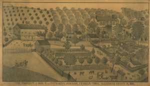 John P. och Catharina Schurings egendom, Franklin Town, Allegheny County, Pennsylvania, 1883 av Ferdinand A. Brader