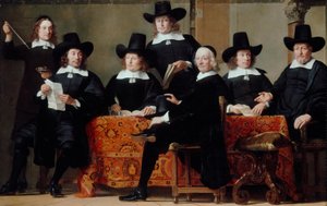 Föreståndarna för Amsterdams vinhandlargille av Ferdinand Bol
