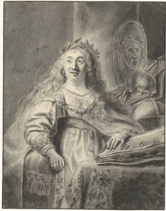 Minerva i sin studerkammare av Ferdinand Bol