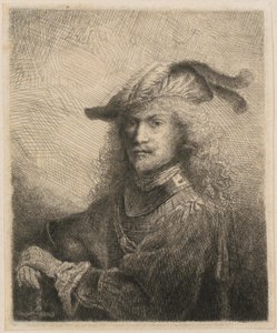 Porträtt av en officer (möjligen konstnärens självporträtt?) av Ferdinand Bol