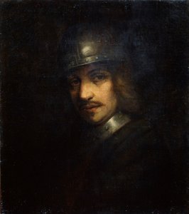 Porträtt av en man med hjälm, 1600-talet av Ferdinand Bol