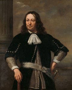 Porträtt av en sjöofficer, troligen viceamiral Aert van Nes (1626-1693) av Ferdinand Bol