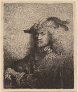 Porträtt av en officer av Ferdinand Bol
