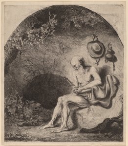 Saint Hieronymus i grottan av Ferdinand Bol
