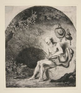 St. Hieronymus i grottan av Ferdinand Bol
