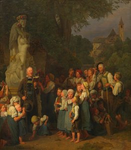 Vördnaden av den helige Johannes (Johannesandakt) av Ferdinand Georg Waldmüller