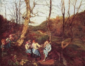 Våren i Wienerwald (Violettplockarna) av Ferdinand Georg Waldmüller