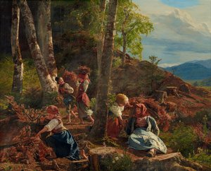 Borstvedsplockare vid Wienskogen, 1855. av Ferdinand Georg Waldmuller