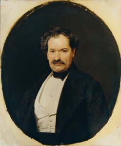 Gentleman i svart kappa med vit väst av Ferdinand Georg Waldmuller