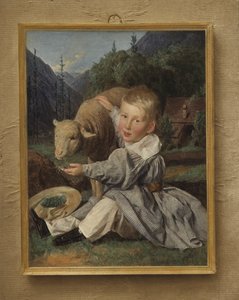 Portrait of Gustav von Arthaber as a child  av Ferdinand Georg Waldmuller
