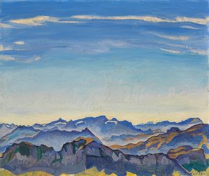Waadland Alperna från Rochers de Naye. 1917 av Ferdinand Hodler