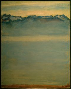 Genèvesjön med Savoyalperna av Ferdinand Hodler