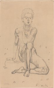Hector poserar naken av Ferdinand Hodler