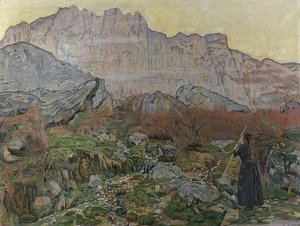 La Vision (bergslandskap). 1889 av Ferdinand Hodler