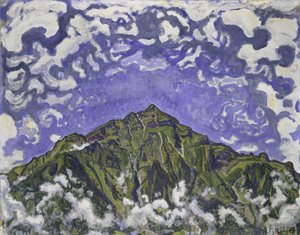 Berget Niesen sett från Heustrich, 1910. av Ferdinand Hodler