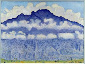 Schynige platte (bergslandskap i Oberland, schweiziska alperna). Målning av Ferdinand Hodler (1833-1918) Ec. Följ. av Ferdinand Hodler