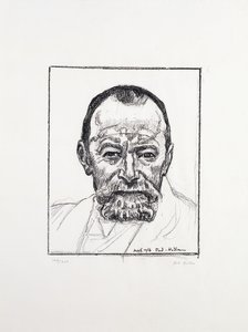 Självporträtt, ca. 1916-8 av Ferdinand Hodler
