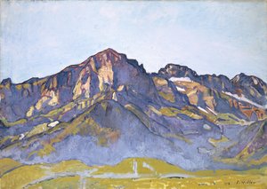 Dents Blanches på Champéry i morgonsolen, 1916 av Ferdinand Hodler